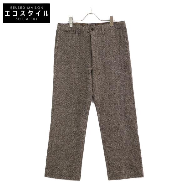 RRL ダブルアールエル ブラウン ウール ヘリンボーン パンツ 32x30