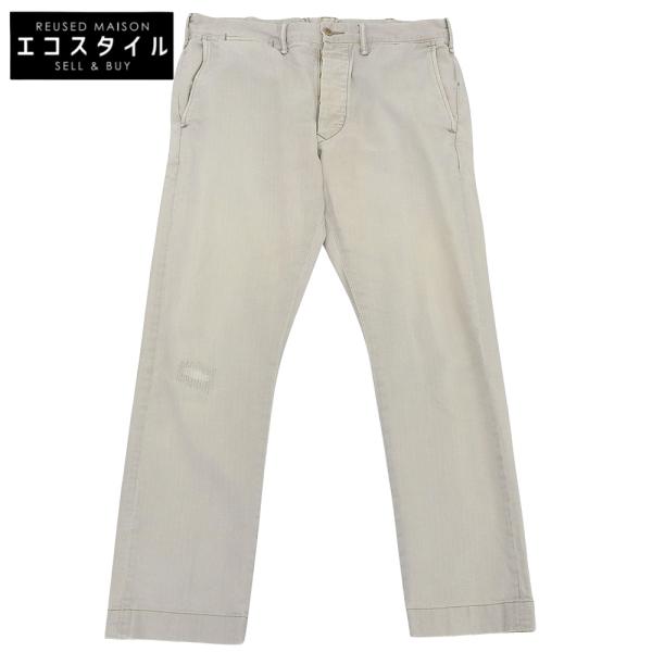 RRL ダブルアールエル ボトムス 32×30 ライトグレー メンズ RRL ダブルアールエル コットン ボタンフライ パンツ ボトムス メンズ