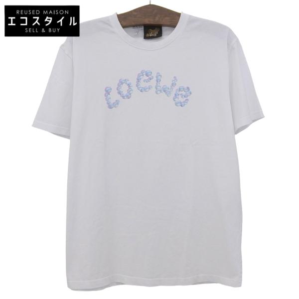LOEWE ロエベ 美品 バブルアーチロゴ Tシャツ コットン トップス メンズ 白 ホワイト M H616Y22X54 23SS M LOEWE（ロエベ） 美品 バブルアーチロゴ Tシャツ コットン トップス