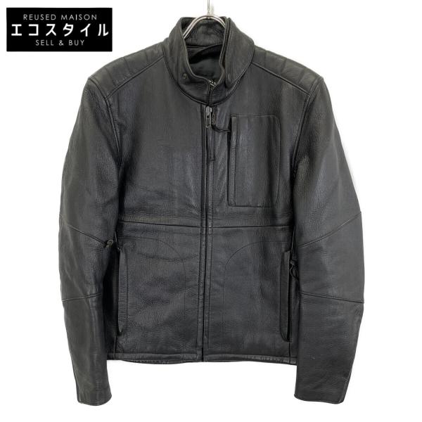 KUSHITANI レザーライディングジャケット Lサイズ ブラック 新品級 KUSHITANI クシタニ ブラック ディアスキンレザー ジップアップ