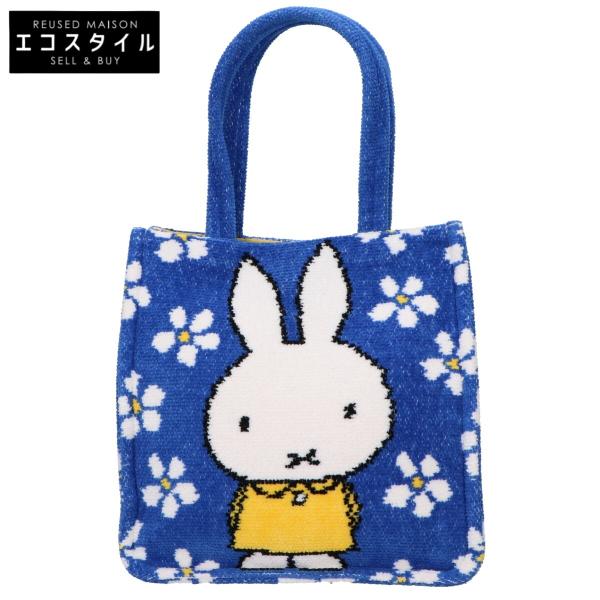 FEILER miffy コラボ　手付き巾着バッグ　ミニバッグ　花柄　新品未使用 美品 FEILER フェイラー ミッフィー フラワー スクエア ミニ トート