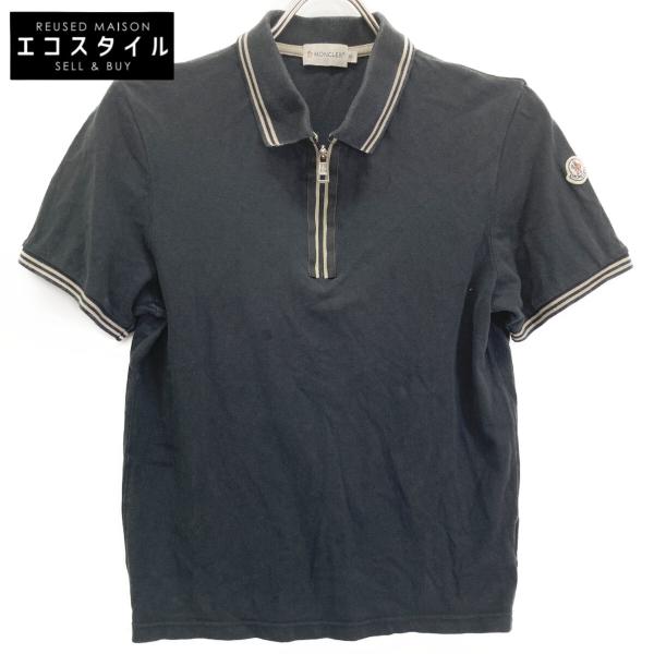 MONCLER（モンクレール） ブラック ハーフジップ ポロシャツ s