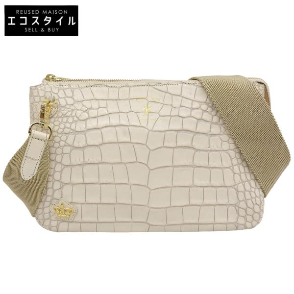 美品 A.D.M.J. Accessoires De Mademoiselle ADMJ クロコ型押し