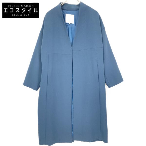 美品✨24AW UN3D.　アンスリード タックショルダーミドルコート　青 UN3D.（アンスリード）の「TUCK SHOLDER MIDDLE CT / タックショルダー