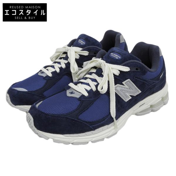 新品同様 New Balance ニューバランス ローカットスニーカー シューズ メンズ スエード ブルー 26.5cm M2002RHL