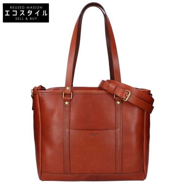 HERZ（ヘルツ） AI-2329 多収納2Wayショルダー トートバッグ キャメル