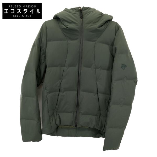 とど　美品 DESCENTE GOLF メンズ グリーンダウンジャケット ミックスストレッチ切り替えグリーンダウンジャケット | デサント
