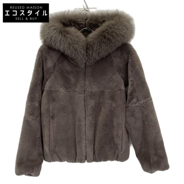 ほぼ未使用 グレースコンチネンタル レザージャケット キルティング 金ボタン36 キルティング配色レザージャケット （ノーカラージャケット）｜GRACE