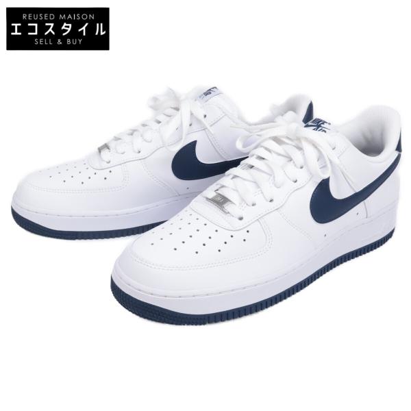 新品/ NIKE ナイキ FJ4146-104 AIR FORCE 1'07 エアフォース1 ローカットスニーカー 29 ホワイト/ネイビー メンズ