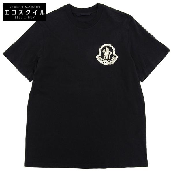 MONCLER（モンクレール） コットン 胸ロゴ Tシャツ トップス メンズ 黒