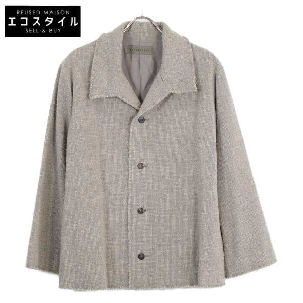 JURGEN LEHL ヨーガンレール グレー ウール×コットン ツイード