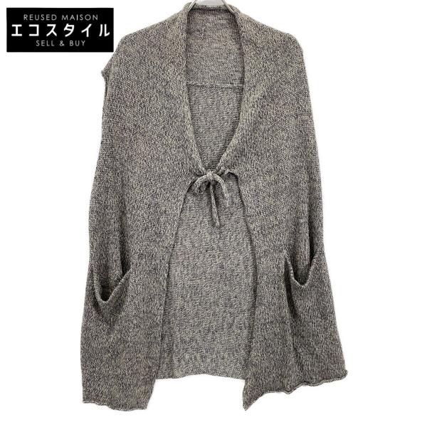 ヨーガンレール　シルクリネンフエルトベスト　未使用品 JURGEN LEHL ヨーガンレール グレー リネン 編み込み ロングジレ