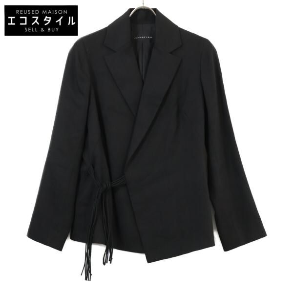 JURGEN LEHL ヨーガンレール ブラック ウール×リネン テーラード