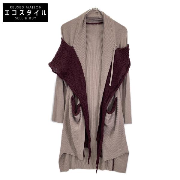 JURGEN LEHL ヨーガンレール ブラウン カシミヤ×ウール フリンジ