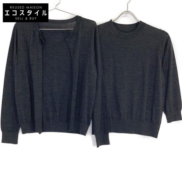 JURGEN LEHL ヨーガンレール ブラック ウール カーディガン トップス