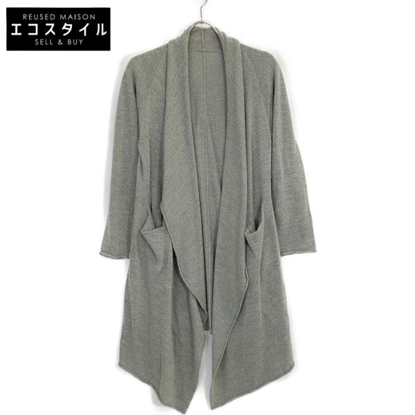 JURGEN LEHL ヨーガンレール グレー 和紙×ウール ロングカーディガン