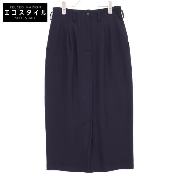 JURGEN LEHL ヨーガンレール ネイビー バックスリット スカート M