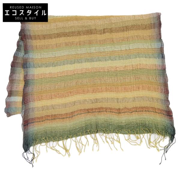 JURGEN LEHL ヨーガンレール ちりめん ストール イエロー系 レディース