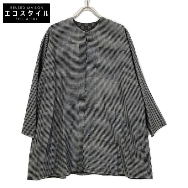 【未使用】ババグーリ Babaghuri ブラウン ニット チュニック Babaghuri ババグーリ グレー チェック コットン チュニック M