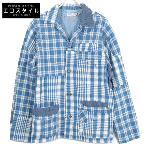 ポロ ラルフローレン ﾌﾞﾙｰ Oak Bluffs ﾊﾟｯﾁﾜｰｸ ｵｰﾊﾞｰｼｬﾂ L POLO RALPH LAUREN（ポロ・ラルフローレン） ポロ ラルフローレン