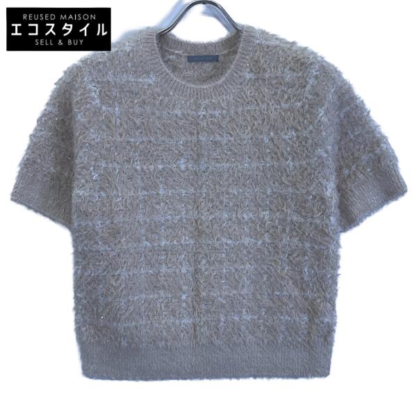 セオリーリュクス 【美品/25年製】Greene Carla Sweater 半袖ニットセーター/ 38 美品/25年製 theory luxe セオリーリュクス Greene Carla Sweater 半袖