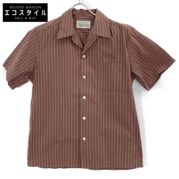 WACKO MARIA（ワコマリア） 20SS ブラウン PINSTRIPE OPEN COLLAR
