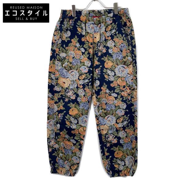 Supreme（シュプリーム） 14AW ネイビー Flowers Pant パンツ ブルー