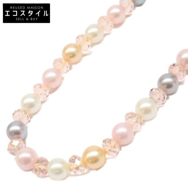 TASAKI タサキ パール＆クオーツ 6.5mm-7mm ロング ネックレス