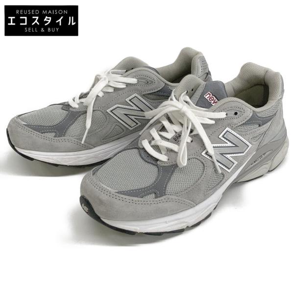NEW BALANCE ニューバランス M990GY3 Made in USA スエード/メッシュ ローカットスニーカー US8 メンズ