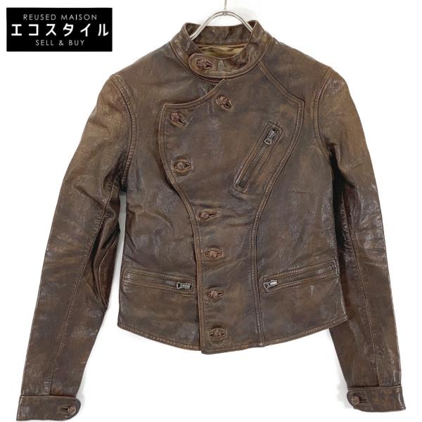 RRL ダブルアールエル 7255957MCRJ ブラウン ライダース ジャケット