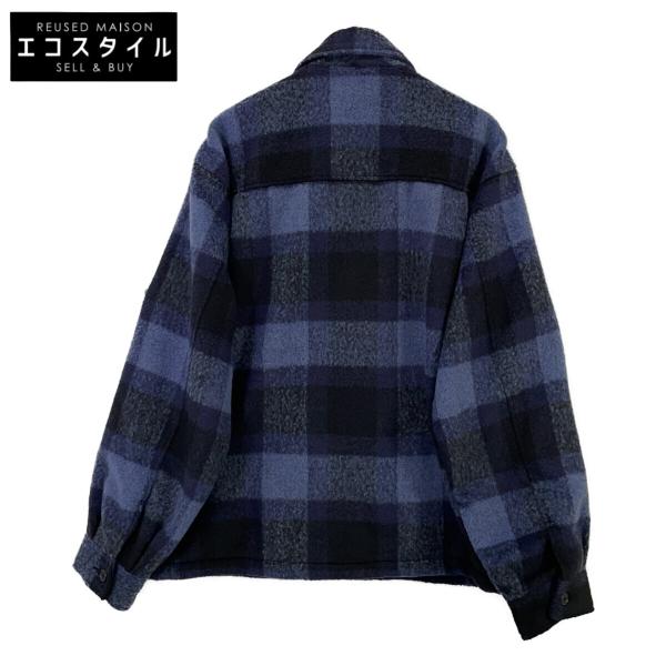 WIND AND SEA ウィンダンシ― WDS-O-CLCS-25-Q3-JK-01 ブルー Shaggy Plaid Shirt Jacket XL WIND AND SEA（ウィンダンシー） ウィンダンシ― WDS-O-CLCS-25-Q3-JK