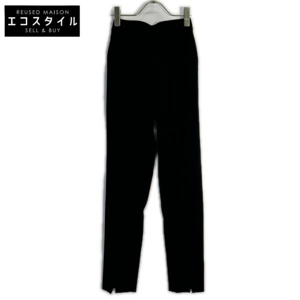 yori ヨリ YR2122-108AW-7 ブラック ストレッチ フロントスリッド パンツ ブラック 34 ボトムス レディース 中古