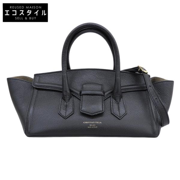 美品 CHRISTIAN VILLA クリスチャンヴィラ レザー 2WAY ワイド 