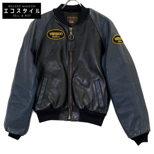 VANSON（バンソン） 美品/ 42542 TJV オールレザー スタジャン 36