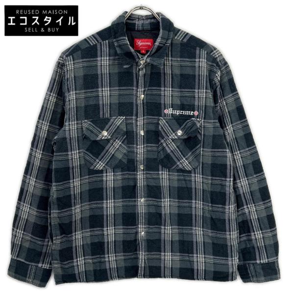 Supreme（シュプリーム） ×Independent 17AW ネイビー Quilted Flannel