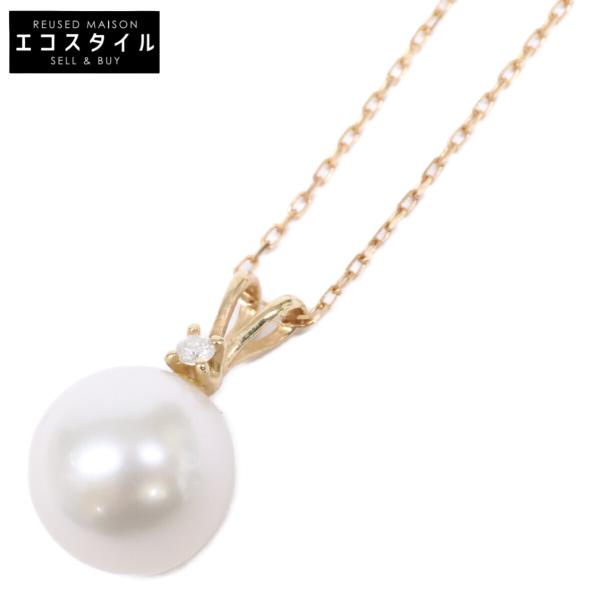 MIKIMOTO（ミキモト） 14K K18 パール ダイヤモンド ネックレス