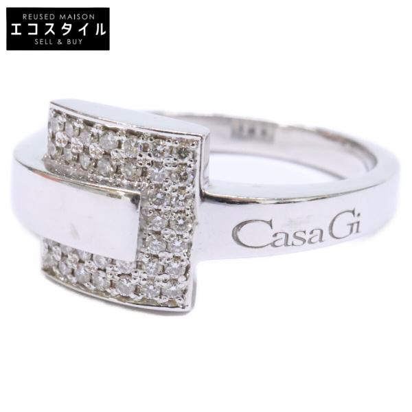 CasaGi キャサジ K18 0.30ct メレダイヤ リング 指輪 レディース