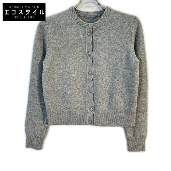 theory luxe セオリーリュクス  25年 ｸﾞﾚｰ ｶｼﾐﾔ混 ﾗﾒｶｰﾃﾞｨｶﾞﾝ 38 美品/ theory luxe セオリーリュクス 25年 グレー カシミヤ混 ラメ