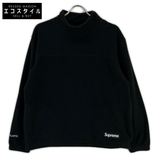 Supreme シュプリーム ブラック ポーラーテック モックネック ブラック トップス ポリエステル メンズ 中古