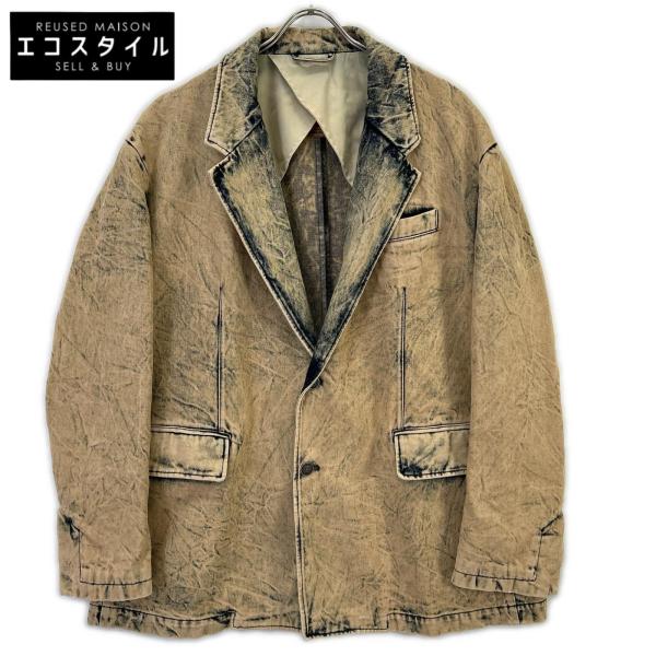 Diesel ディーゼル テーラード ジャケット　デニム ヴィンテージ加工 DIESEL（ディーゼル） ネイビー系 ブリーチ加工 デニムテーラード