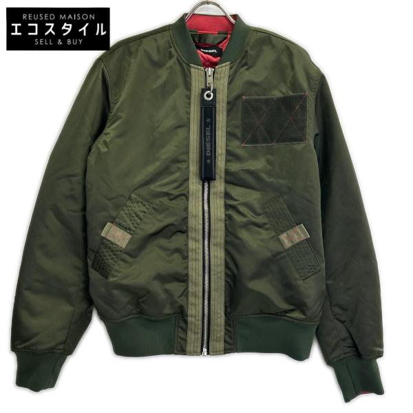 美品 ディーゼル diesel MA-1 L DIESEL（ディーゼル） 18SS カーキ ナイロン MA-1 ジャケット カーキ L