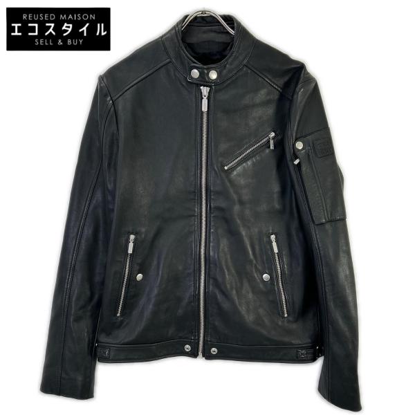 DIESEL（ディーゼル） ブラック ラムレザー シングルライダース
