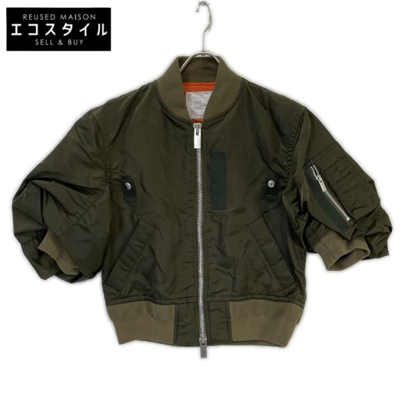sacai サカイ 22-06062 カーキ Nylon Twill Blouson Bomber Jacket 1 sacai（サカイ） 22-06062 カーキ Nylon Twill Blouson Bomber Jacket