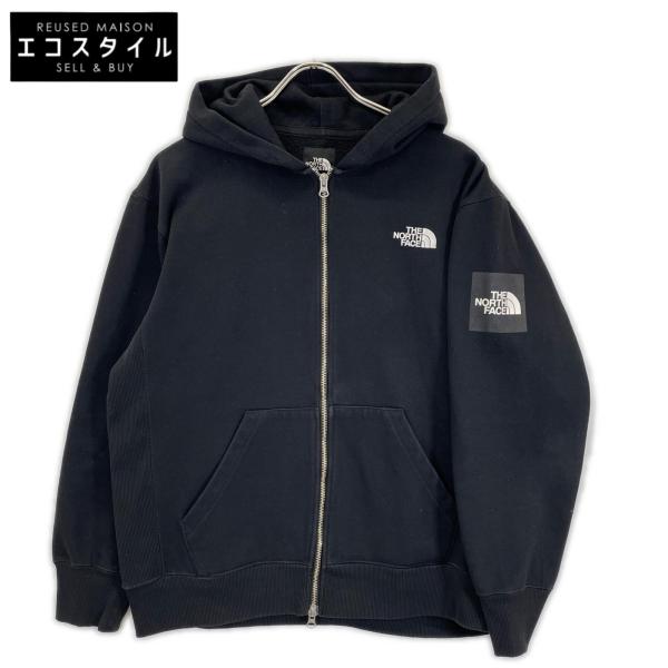 THE NORTH FACE ノースフェイス NT61836 ブラック スクエアロゴ ジップパーカー ブラック トップス ポリエステル メンズ 中古