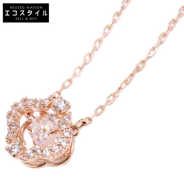 新品同様/  SWAROVSKI スワロフスキー 5642928 18Kローズゴールドコーティング クローバー Una ネックレス レディース