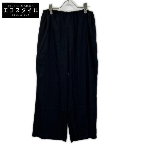 MUSE ミューズ 20-030-500-4040 ブラック gyザー ワイドパンツ ブラック 38 ボトムス シルク レディース 中古