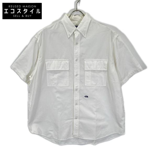 THE NORTH FACE PURPLE LABEL ザ ノースフェイス パープルレーベル NT3416N ホワイト Button Down Field S/S Shirt M メンズ