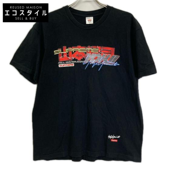 Supreme シュプリーム ×ヨウジヤマモト 22FW ブラック TEKKEN Tシャツ ブラック M トップス コットン メンズ 中古