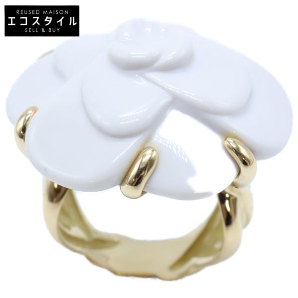 CHANEL 新品同様 シャネル K18YG カショロン カメリア リング・指輪  