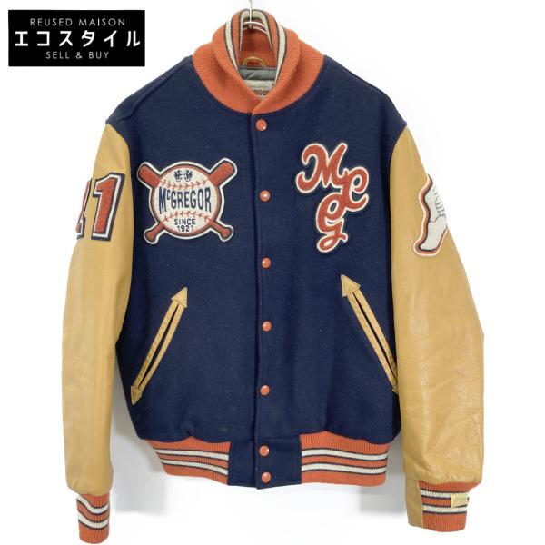 McGREGOR マックレガー USA製 セミデコ アームレザー切替 スタジャン